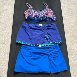 Swimwear mix…one bikini top and two skirts